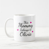 Mug Personalized This Mommy Belongs To Kid Name (Gauche)