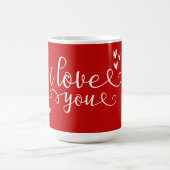 Mug Personalized Valentine’s Day Red Heart I Love You  (Centre)