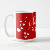Mug Personalized Valentine’s Day Red Heart I Love You  (Gauche)