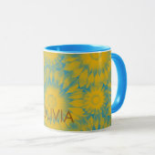 Mug Personalized Vibrant Sunflower Tie-Dye Art (Devant droit)