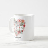 Mug Personalized Victorian Coquette Cherub Love Heart (Devant gauche)