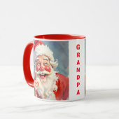Mug Personalized Vintage Santa Claus Christmas (Devant gauche)