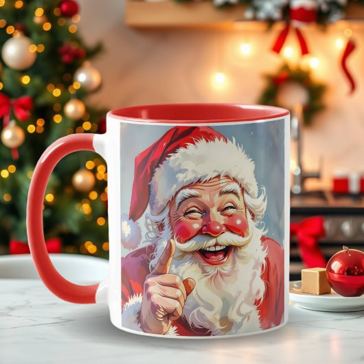 Mug Personalized Vintage Santa Claus Christmas