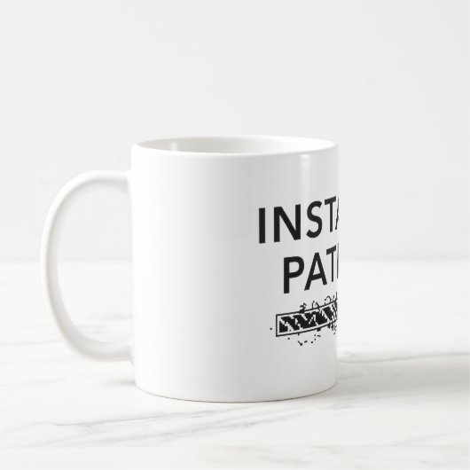 Mug personalized water bottle, installing patience (Gauche)