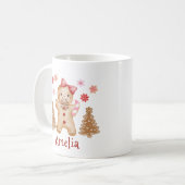 Mug Personalized Watercolor Gingerbread Cookie (Devant gauche)