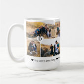 Mug Personalized We Love You Dad Heart Photo Collage (Gauche)