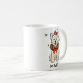 Mug Personalized Westie Christmas Wreath (Devant droit)