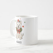 Mug Personalized Westie Christmas Wreath (Devant gauche)