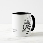 Mug Personalized Whimsical Cake Lover Typography White (Devant droit)