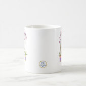 Mug Personalized Whimsical Potted Purple Orchids  (Centre)