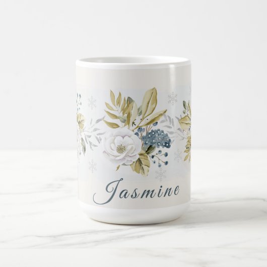 Mug Personalized Winter Botanical Floral (Centre)