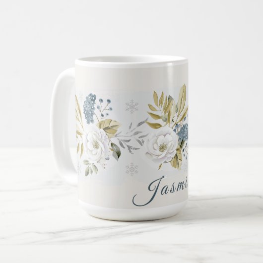 Mug Personalized Winter Botanical Floral (Devant gauche)