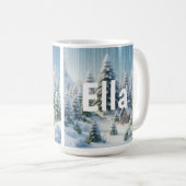 Mug Personalized Winter Christmas Forest   (Devant droit)