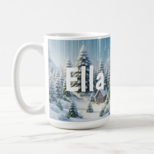 Mug Personalized Winter Christmas Forest   (Gauche)