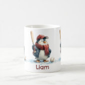 Mug Personalized Winter Penguin Baseball Kid (Centre)