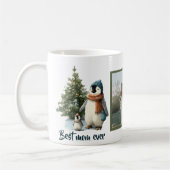 Mug Personalized Winter Penguin “Best Mom Ever” (Gauche)