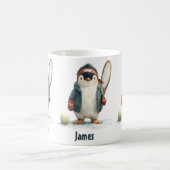 Mug Personalized Winter Penguin Tennis Kid (Centre)