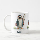 Mug Personalized Winter Penguin Tennis Kid (Gauche)