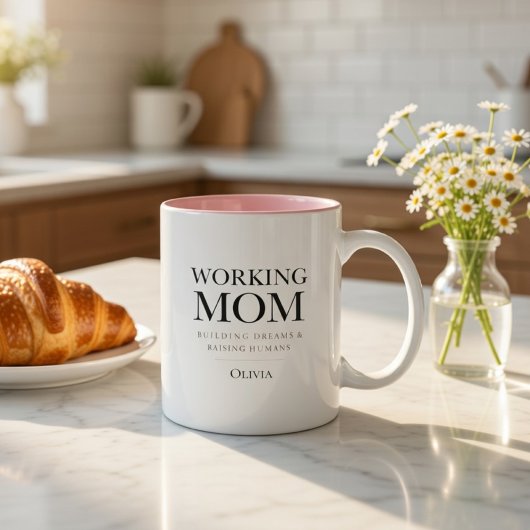 Mug Personalized Working Mom – Custom Boss Mom Gift