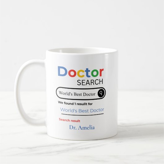 Mug Personalized World’s Best Doctor Search Result (Gauche)