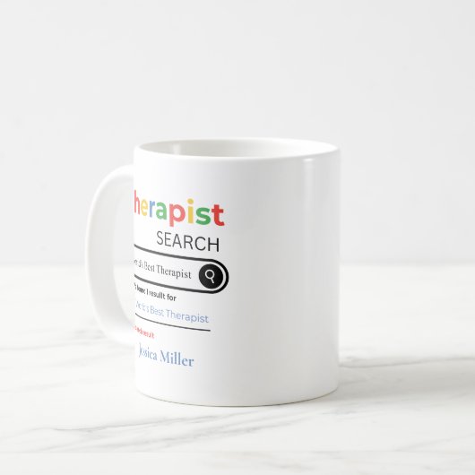 Mug Personalized World’s Best Therapist Search Result (Devant gauche)