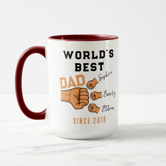 Mug Personalized WORLD'S BEST Dad | Father’s Day (Gauche)