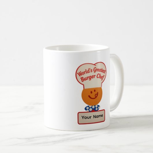 Mug Personalized World's Greatest Burger Chef  (Devant droit)