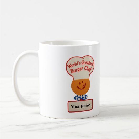 Mug Personalized World's Greatest Burger Chef  (Gauche)