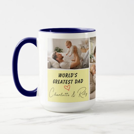 Mug Personalized World's Greatest Dad Photo | Father’s (Gauche)