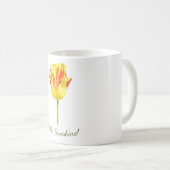 Mug Personalized Yellow and red tulip (Devant droit)