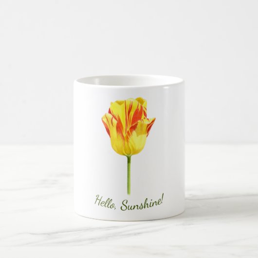 Mug Personalized Yellow and red tulip (Centre)