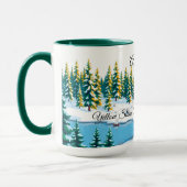 Mug Personalized Yellowstone Winter Scene Coffee (Gauche)