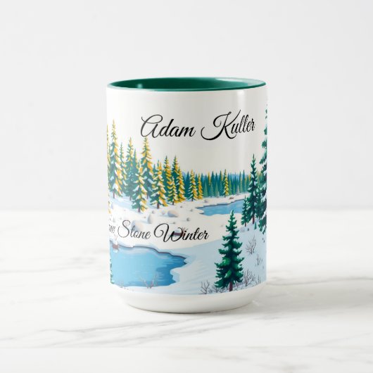 Mug Personalized Yellowstone Winter Scene Coffee (Centre)