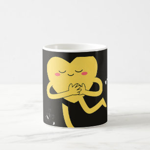 Mug Personnage de cœur heureux mignon