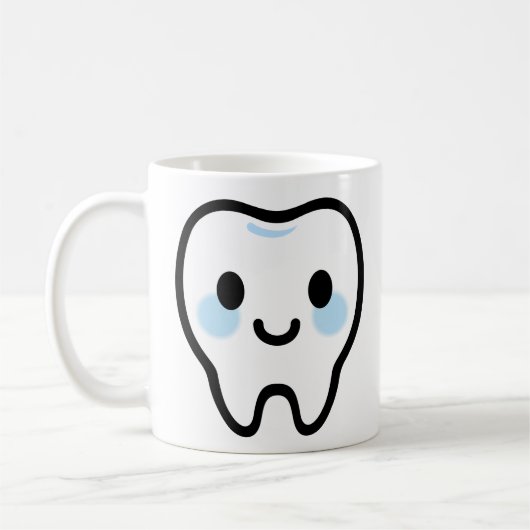 Mug Personnage de dent souriante – Illustration mignon (Gauche)