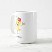 Mug Personnage de dessin animé Apple de danse joyeuse (Devant gauche)