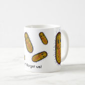 Mug Personnage de dessin animé moyen de bactéries (Devant droit)