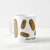 Mug Personnage de dessin animé moyen de bactéries (Devant gauche)