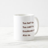 Mug Personnage de la Fève de Café Juste Parfait (Devant droit)