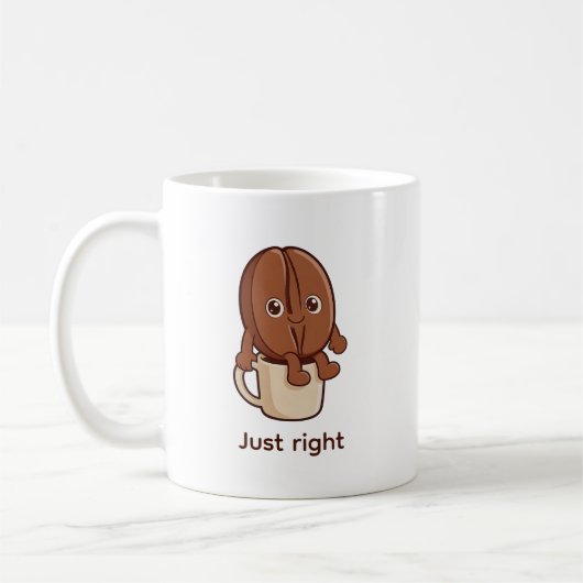 Mug Personnage de la Fève de Café Juste Parfait (Gauche)