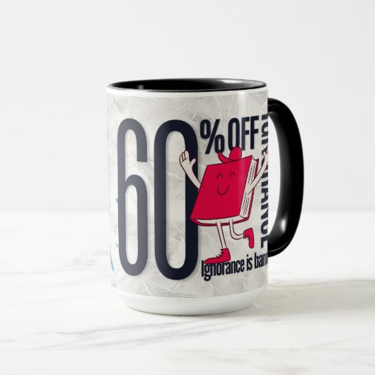 Mug Personnage de livre rouge fantaisiste - L'ignoranc (Devant droit)