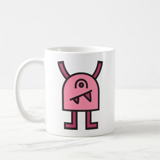 Mug Personnage de monstre rose drôle (Gauche)