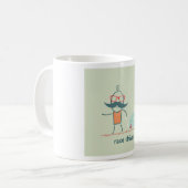 Mug Personnage de moustache de conducteur de course dr (Devant gauche)