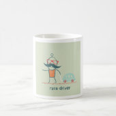 Mug Personnage de moustache de conducteur de course dr (Centre)