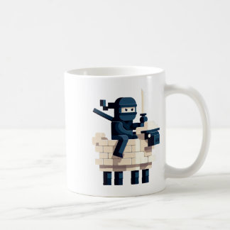 Mug Personnage de pixel art de style block ninja cheva