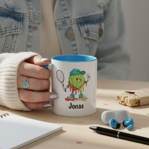 Mug Personnage Donut Balle de Tennis – Rétro Drôle Sp