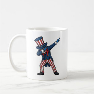 Mug Personnage patriotique Dabbing Design vectoriel vi