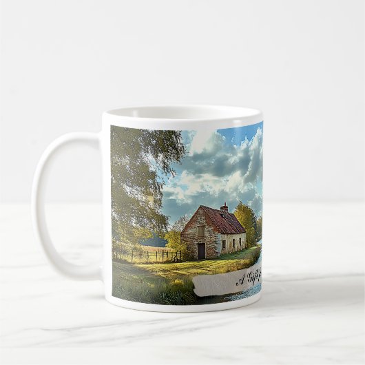 Mug Personnalisable Anglais Paysage de la rivière Camp (Gauche)