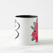 Mug Personnalisable Belinda nom fleurs rouges boho ten (Centre)