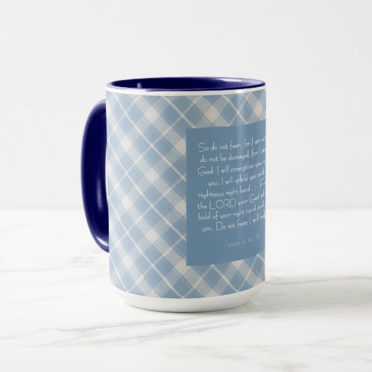 Mug Personnalisable Bible Verse Ésaïe 41:10, 13 (Devant gauche)
